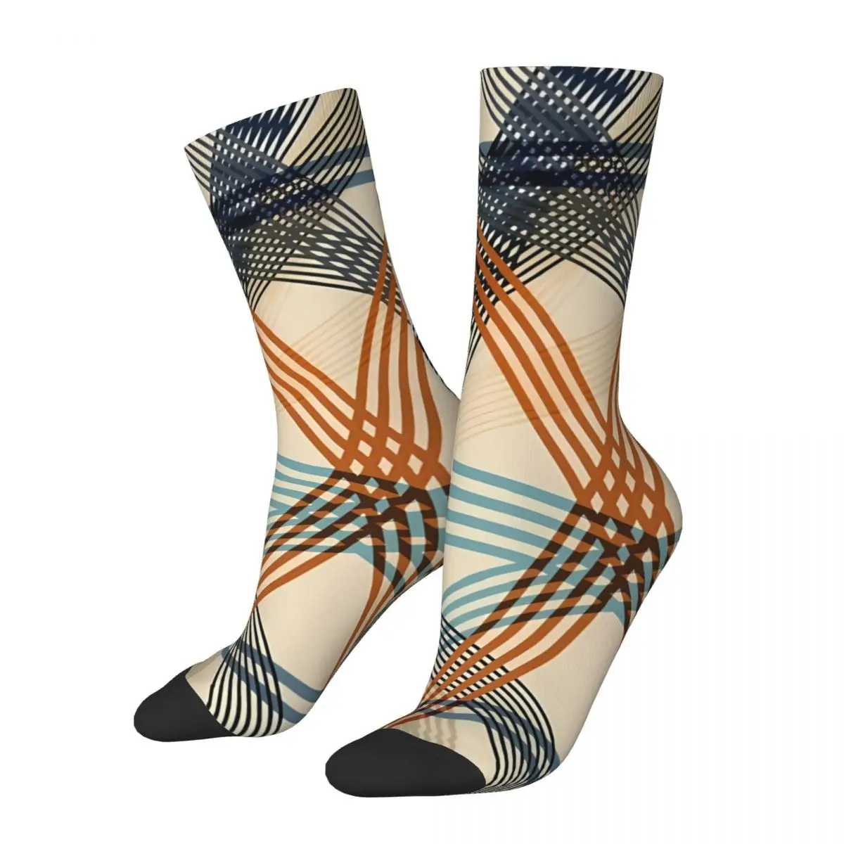 Layers Of Intuition Plaid Pattern Design Socks Male Mens Women Spring Stockings Harajuku