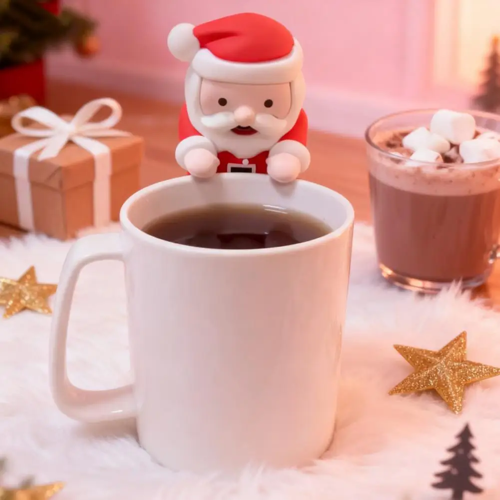 مروحة طعام صغيرة روبوت مشروبات صغيرة USB قابلة للشحن مروحة سانتا كلوز صغيرة للمشروبات الساخنة وجبات عيد الميلاد المشروبات روبوت مبرد الطعام #2