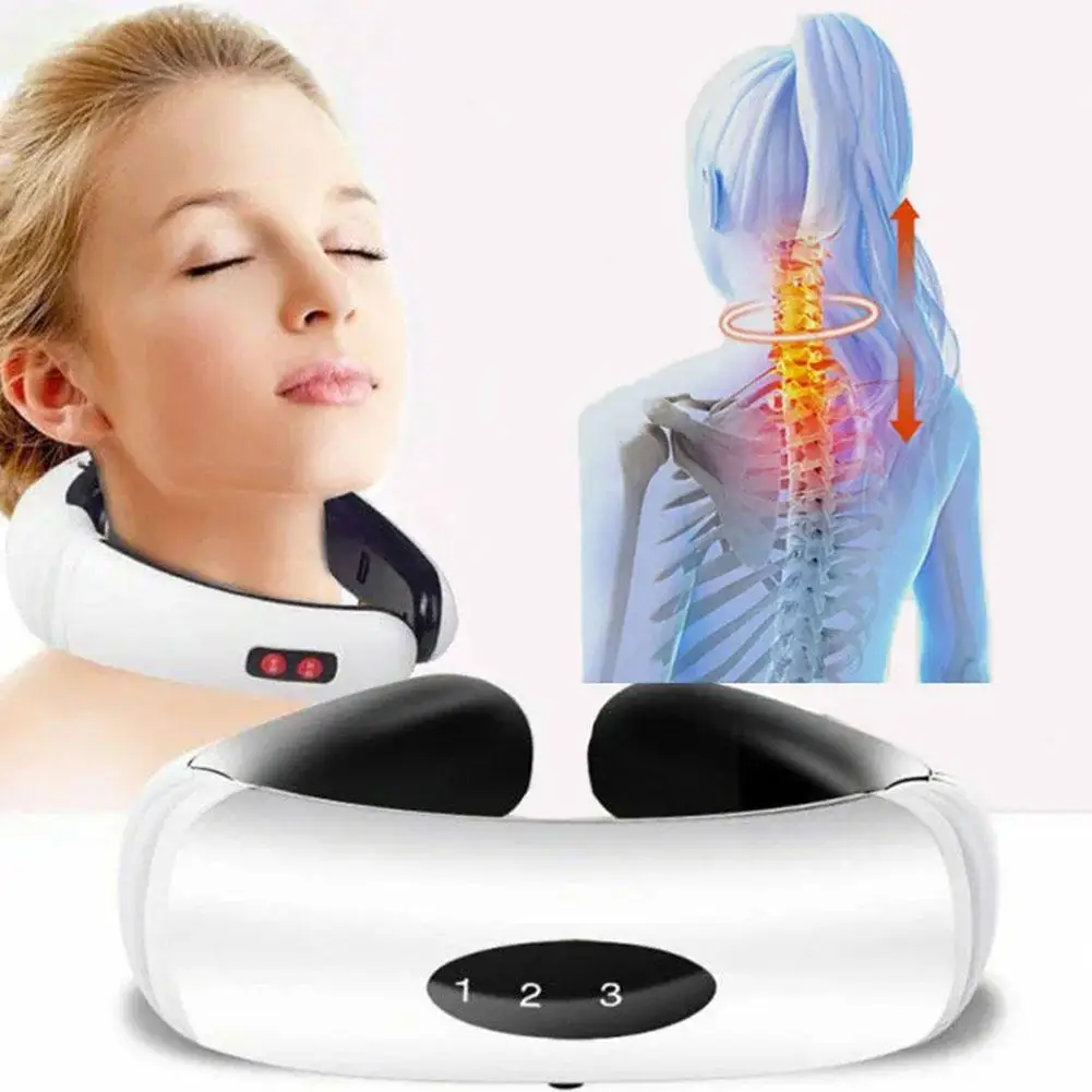 Electric Neck And Back Massager With 6 Modes Of Power Infrared Machine Heating Control Relaxation Far Care Relaxing Q9h8