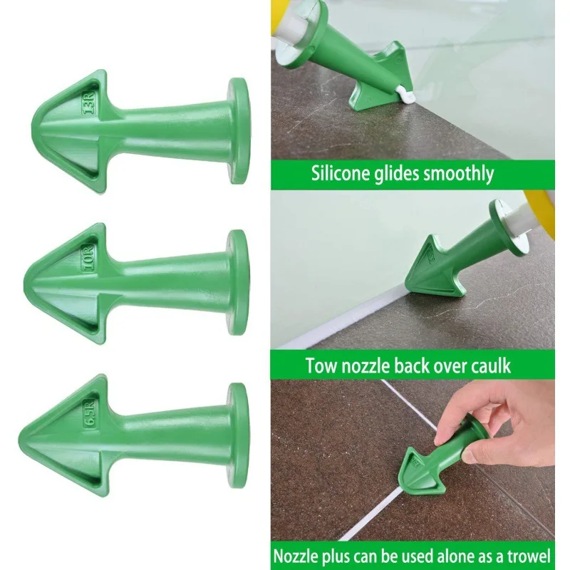 Multi-functional Silicone Sealant Nozzle Scraper Floor Caulking Tools Silicone Sealant Nozzles Kit Home Improvement Set