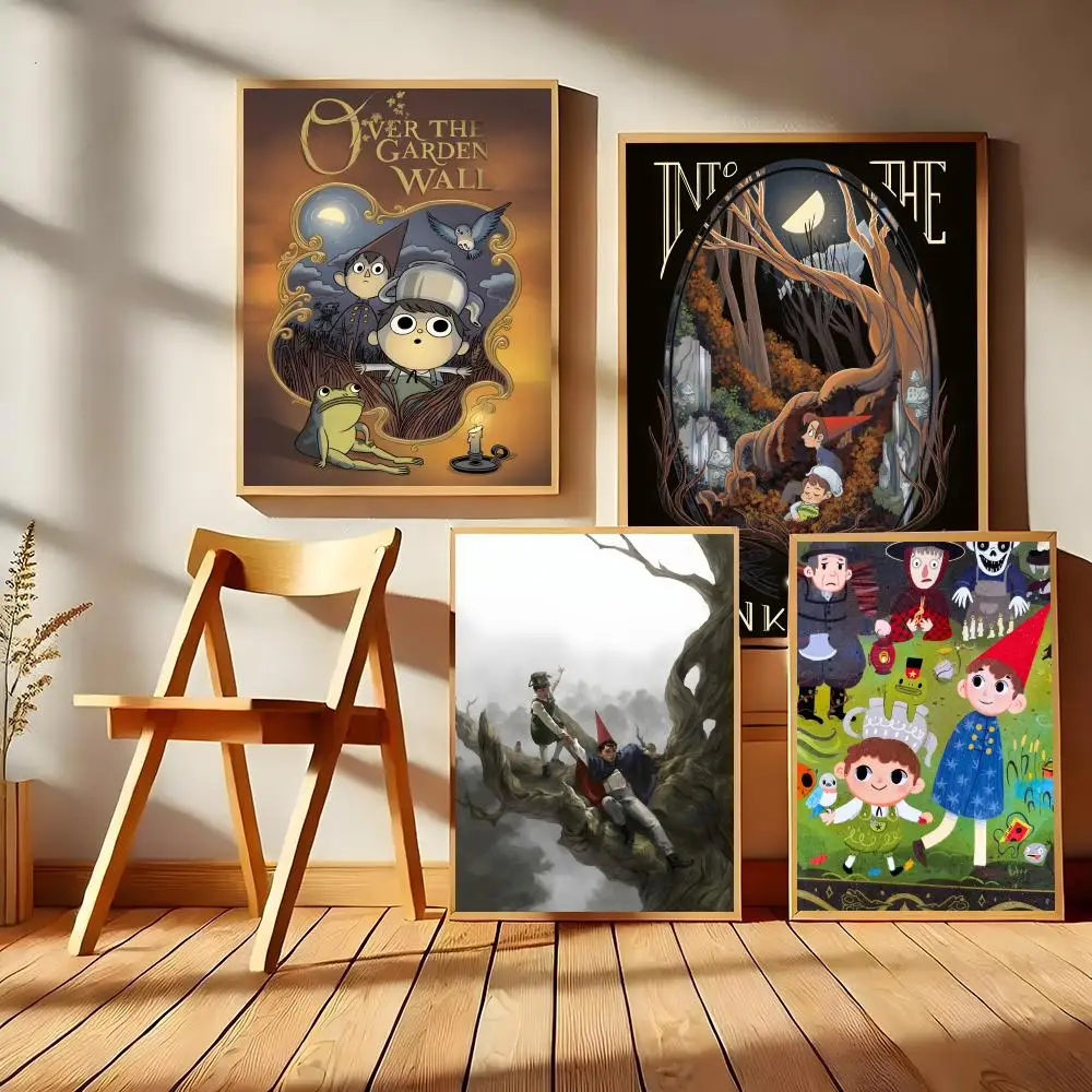 Plakat O-Over the Garden Wall Łatwy w montażu Samoprzylepny Dekoracja Ścienna HD Wodoodporny Odporny na rozdarcia Idealny Prezent do Domu Sypialni