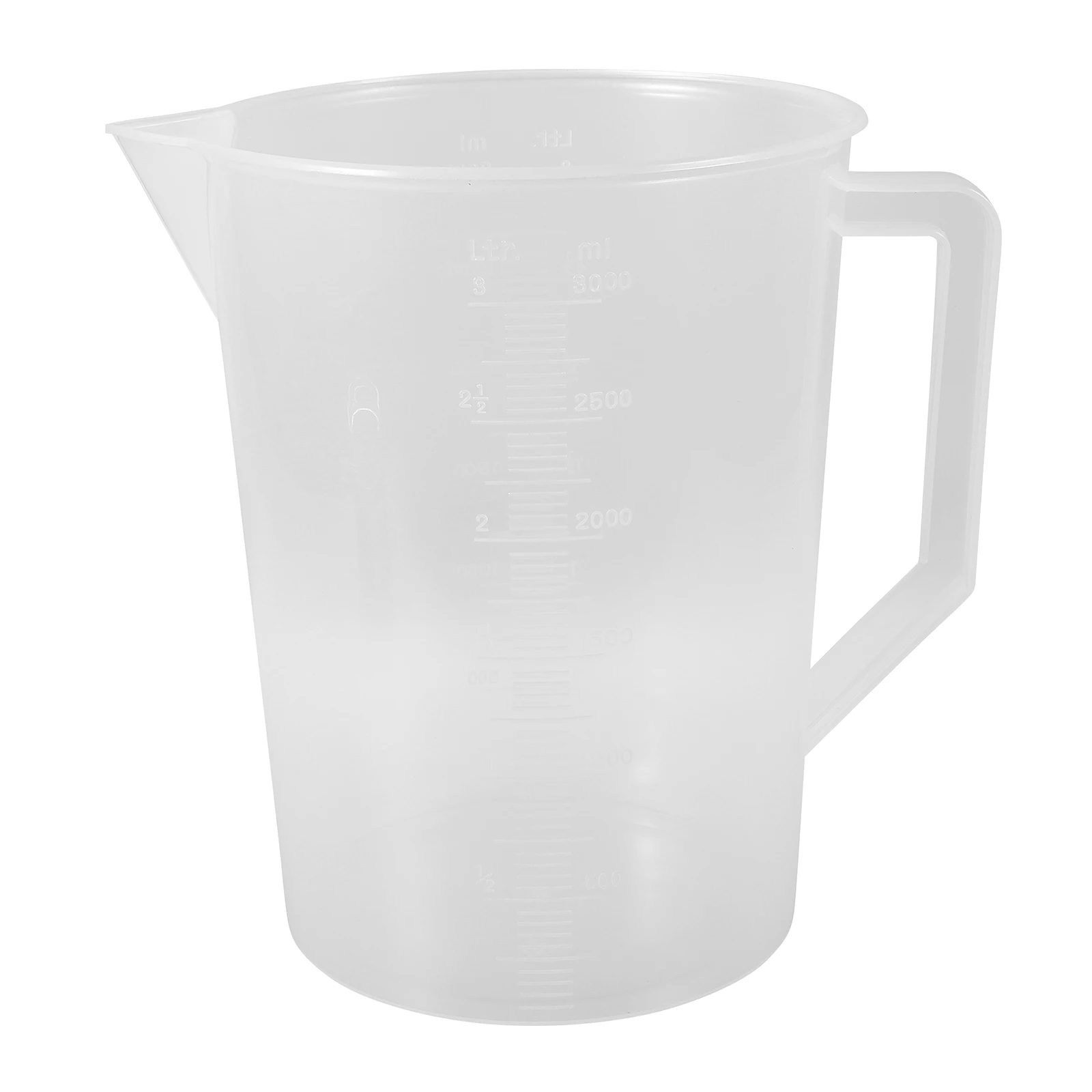 

3000ml Large Capacity Plastic Measuring Cup Graduated Beaker Wide Mouth Laboratory Flask Liquid Dispenser Durable Material Clear