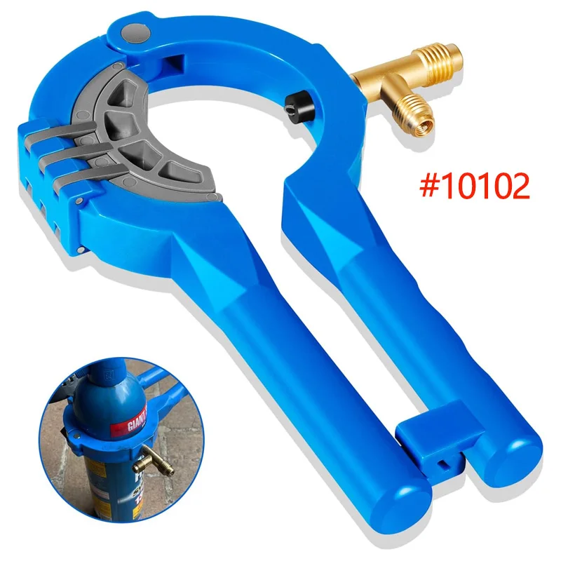 10102 Side Can Tap 1/4'' SAE Compatible with R12 and R134A Refrigerant, Oil or Additive Use with Multiple Can Sizes Automotive