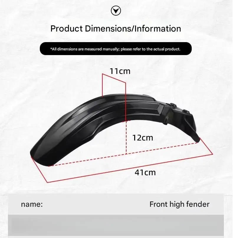 For SquareX125 Modified High-Mount Off-Road Fenders, Front Lip, Beak Front Mudguards Parts