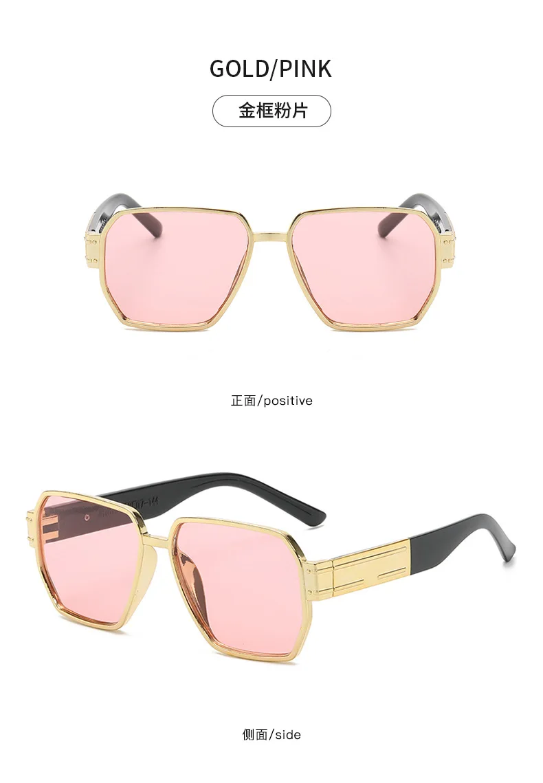Neue Ankunft Vintage Polygon Sonnenbrille Frauen Männer Quadrat Sonnenbrille Große Brillen Oculos De Sol für Männlich Weiblich Spezielle Geformt – Detail 11