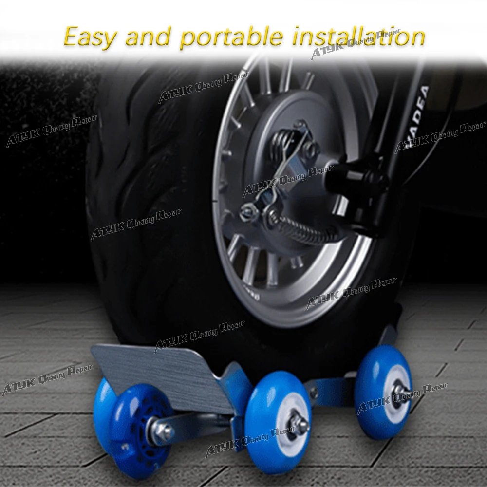 Motorcycle Moving Trailer Portable Motorcycle Tractor Electric Bike Outdoor Vehicle Tire Burst Self Handle Tool aluminum alloy