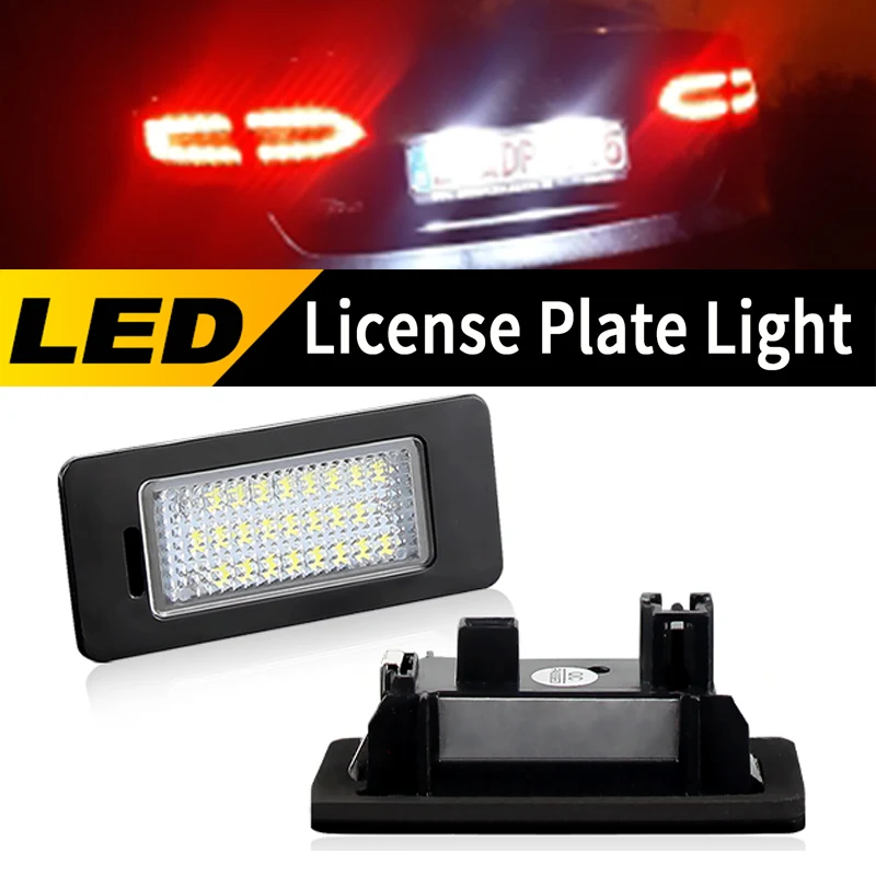 2pcs Canbus LED License Number Plate Lights For Skoda Octavia Combi 5E A7 Superb B6 Yeti Fabia MK3 Rapid 5N0943021 1K9943021A