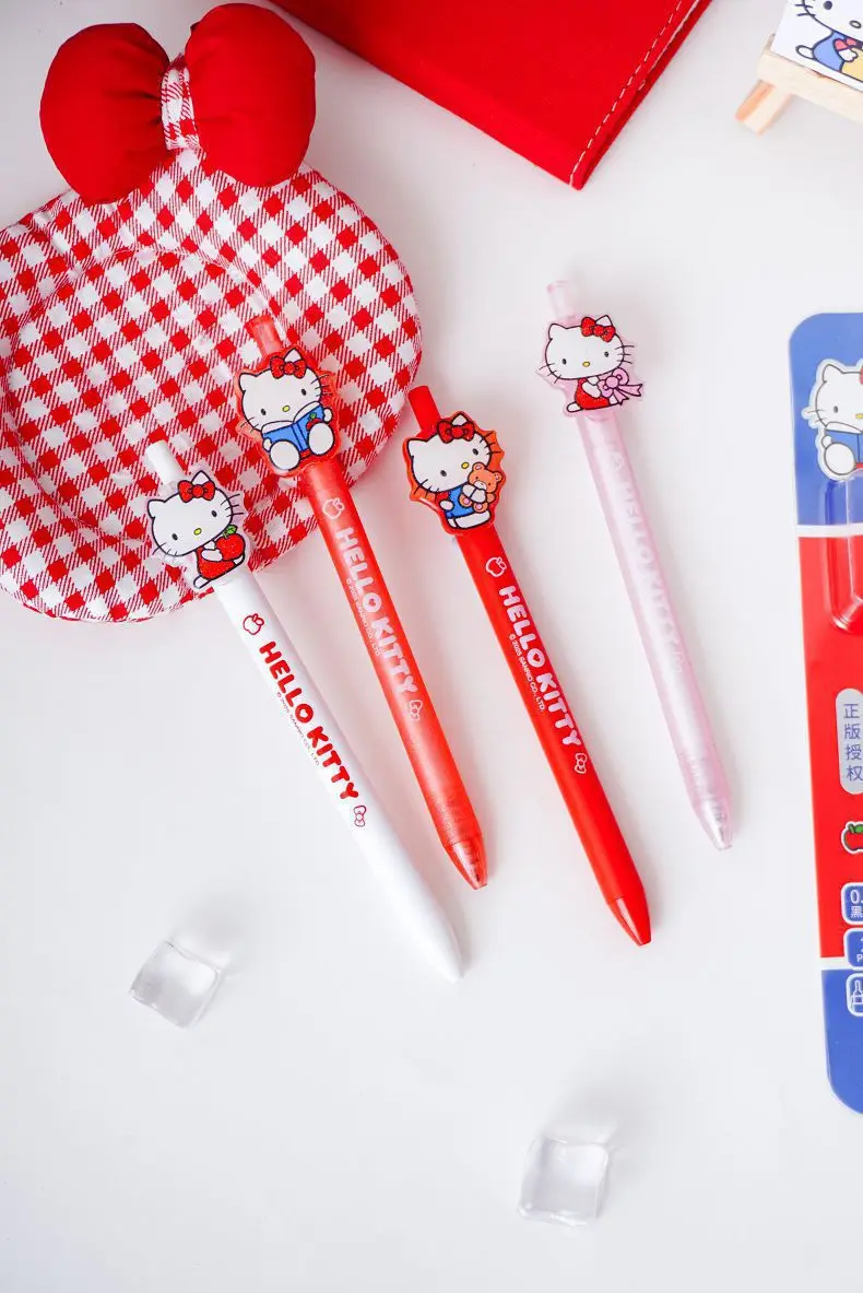 (2 Stück/Set) Sanrio Gelstift Hello Kitty Stifte mit schwarzer Tinte, Schul- und Bürobedarf, Schreibwaren, Geschenke – Detail 10