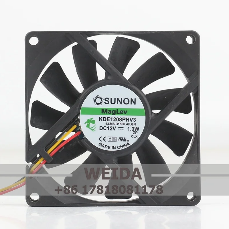 New origina Jianzhun SUNON 8015 80X80X15MM KDE1208PHV3 DC12V 1.3W 8CM SECOND Silent Fan