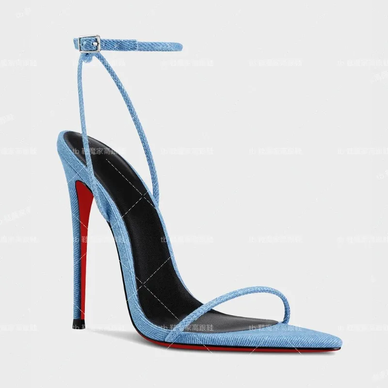 

Silver 12cm thin heel pointed versatile high heels for women, 2025 new sexy one-piece buckle fashion sandals, single shoe