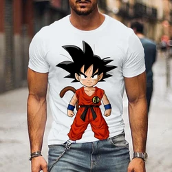 Camiseta de Dragon Ball Z para hombre y niña, camisa con estampado 3D, Tops de bebé, ropa de Goku, 2024