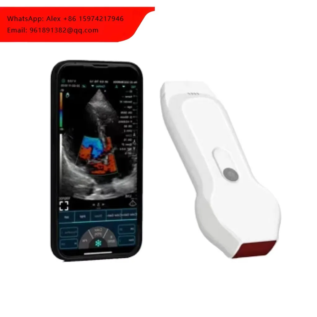 Phased Array Handheld Doppler Ultrasound Probe Portable 64 Elements IP68 Waterproof Design Wireless Single Cardiac Probe