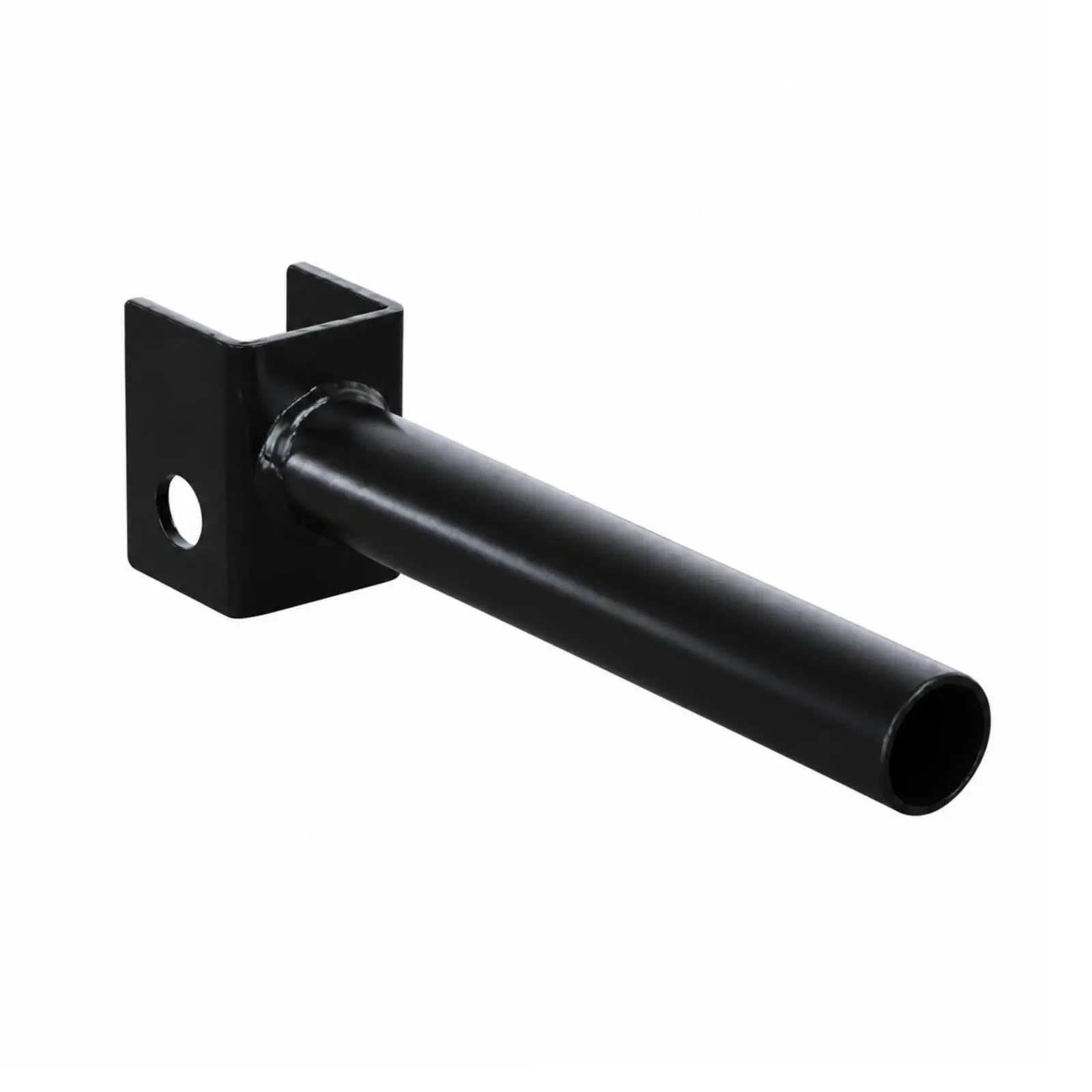 Steel Barbell Plate Storage Bar with Mounting Bracket for 75mm Square Tube Fitness Rack