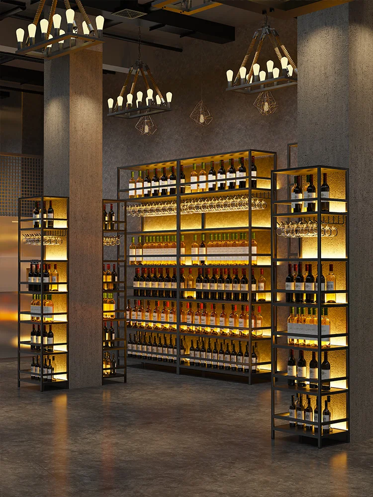 Custom Red Wine Rack Shelf, Wine Cabinet Partition, Floor Partition, Display Pendurado Wine Glass Rack, de cabeça para baixo, Casa inteira