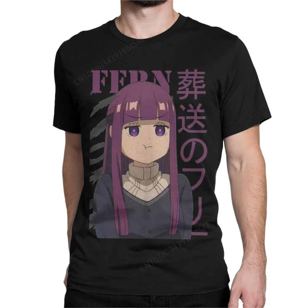 Fern Frieren Anime T-Shirts for Men Women Funny Pure Cotton Tees Round Collar Short Sleeve T Shirt Graphic Clothes