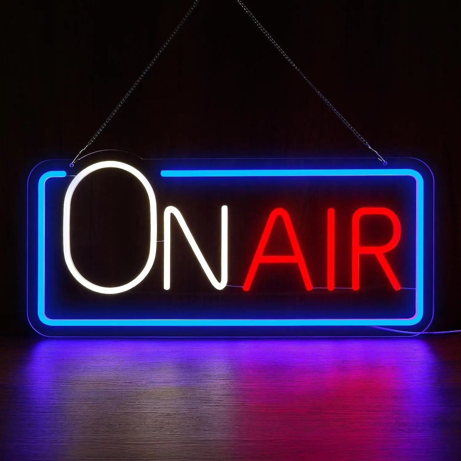 On Air Neon Sign USB Dimmable LED Lights For Podcast Studio Streaming Room Content Creator Broadcaster Recording Space Decor