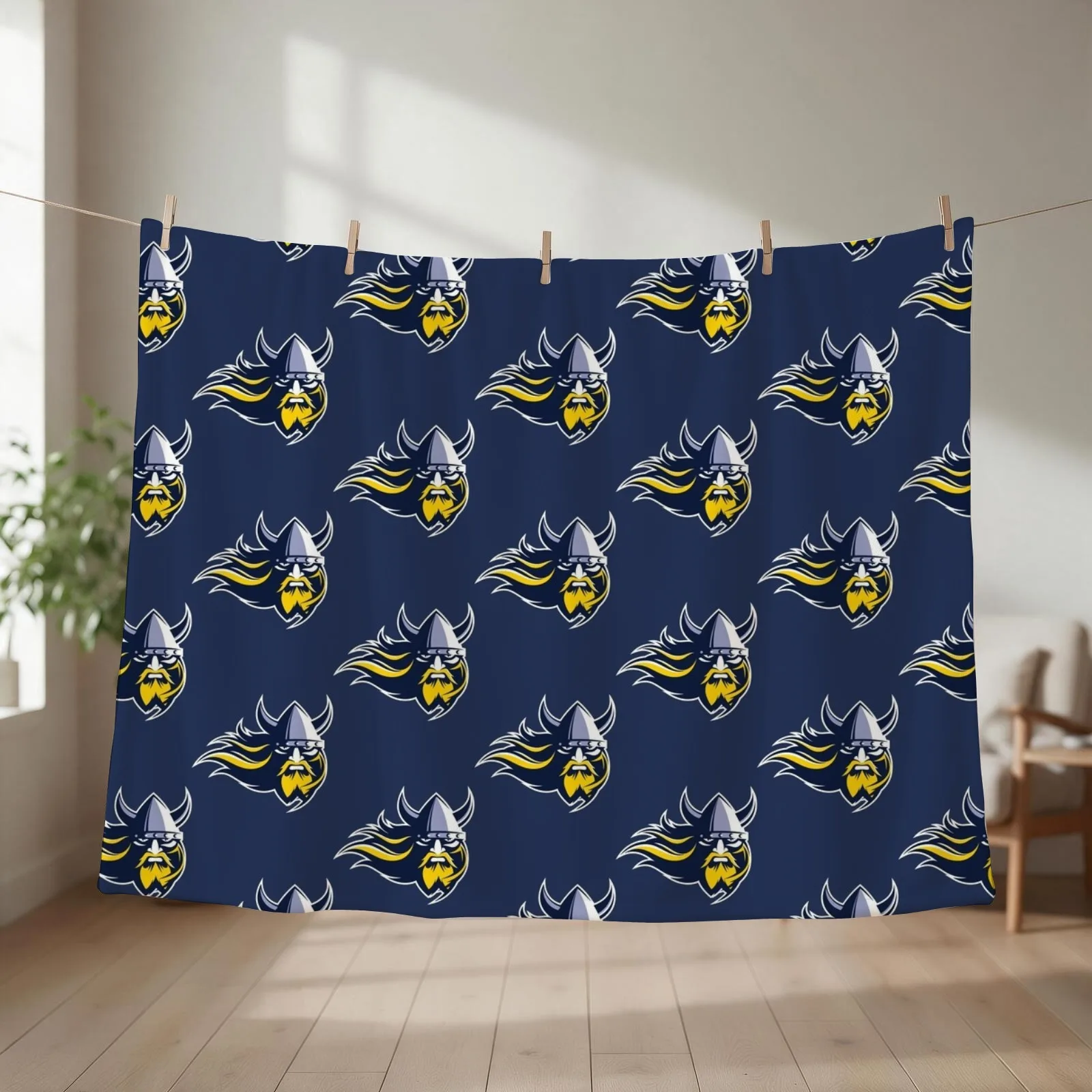 Augustana (SD) Vikings Throw Blanket couch cozy soft plush fuzzy picnic outdoor blanket