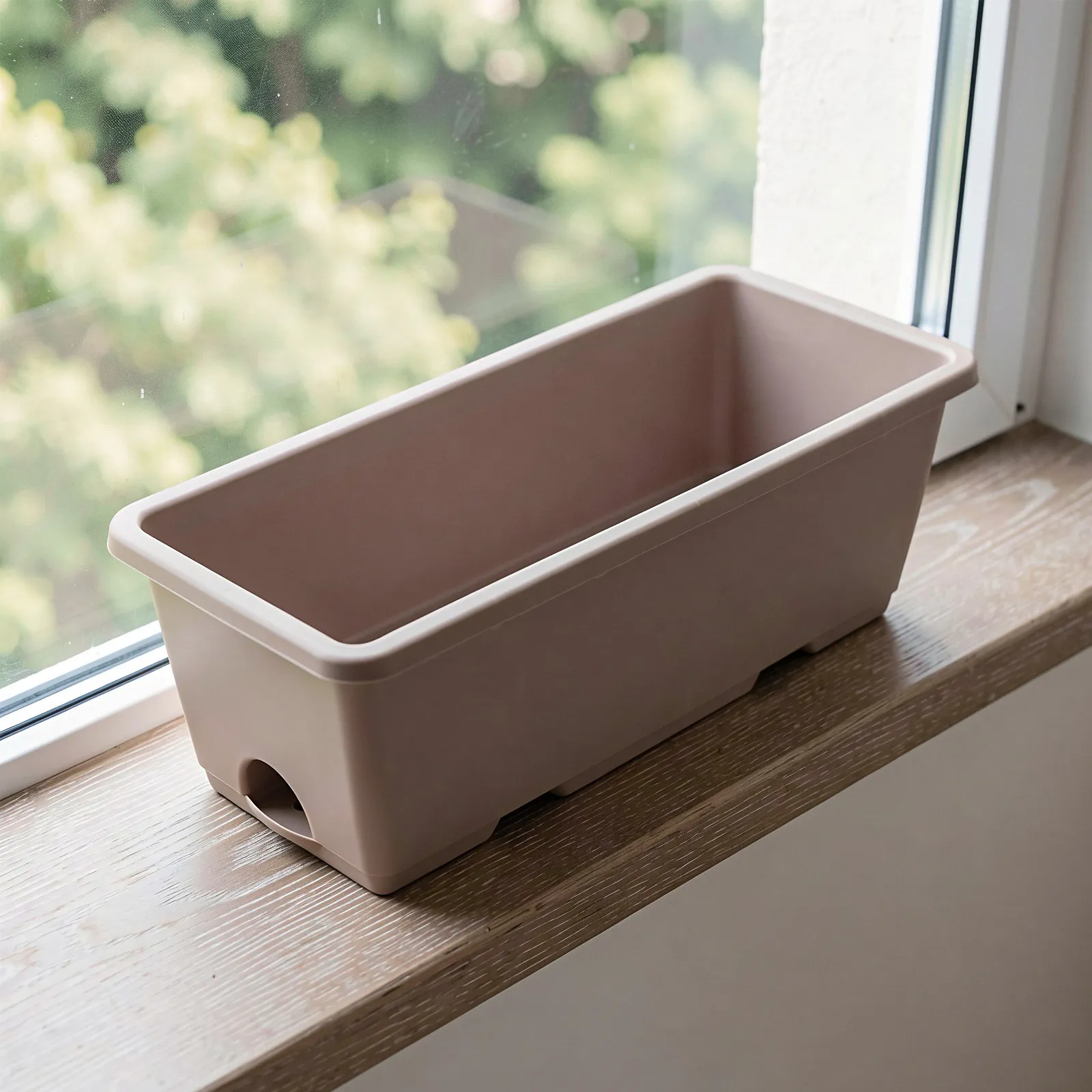 3Pcs Rectangular Window Sill Planter Boxes Resin Bonsai Succulents Flower Pots Drainage Holes Indoor Outdoor Decorative