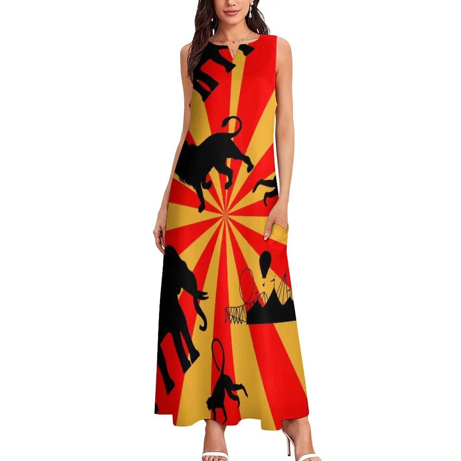 Saffron Circus Long Dress Women