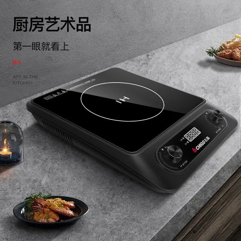 

Коммерческая индукционная плита с двойной ручкой — высокая мощность 3000 Вт, ультратонкая, водонепроницаемая, идеально подходит для горячей кастрюли и приготовления пищи