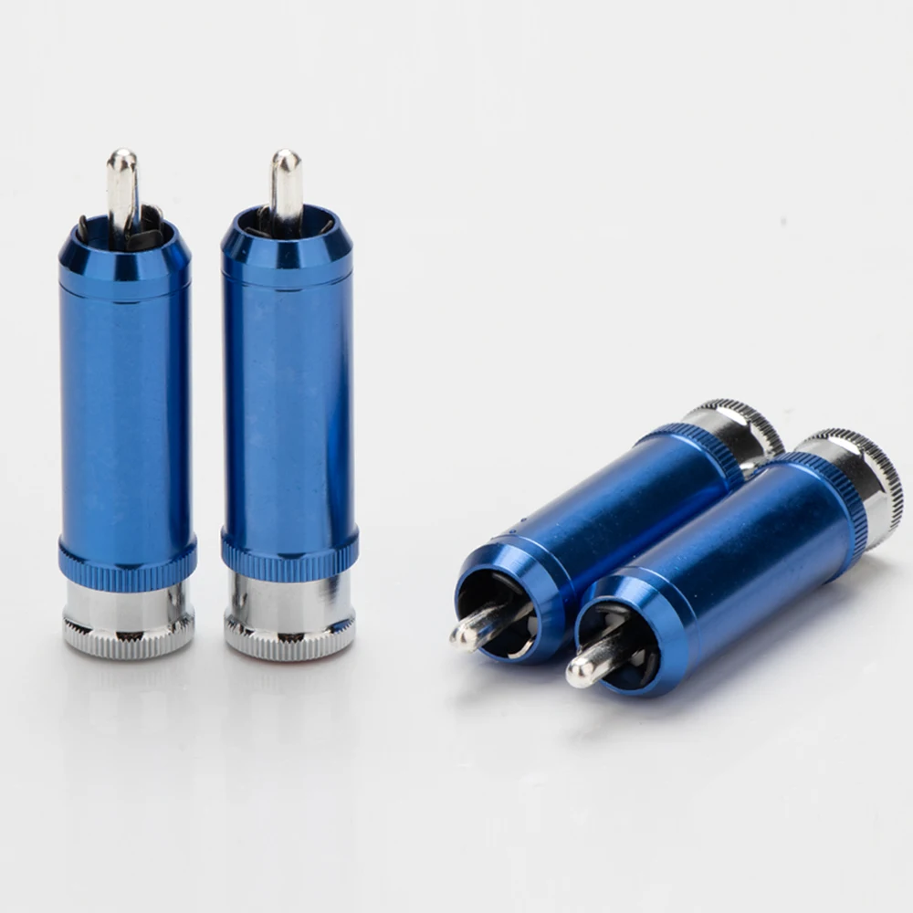 Hi-End RCA-Serie RCA-Stecker, doppelt verriegelter Kupfer-RCA-Stecker mit Löt- und Schraube für DAC-Verstärker – Detail 8
