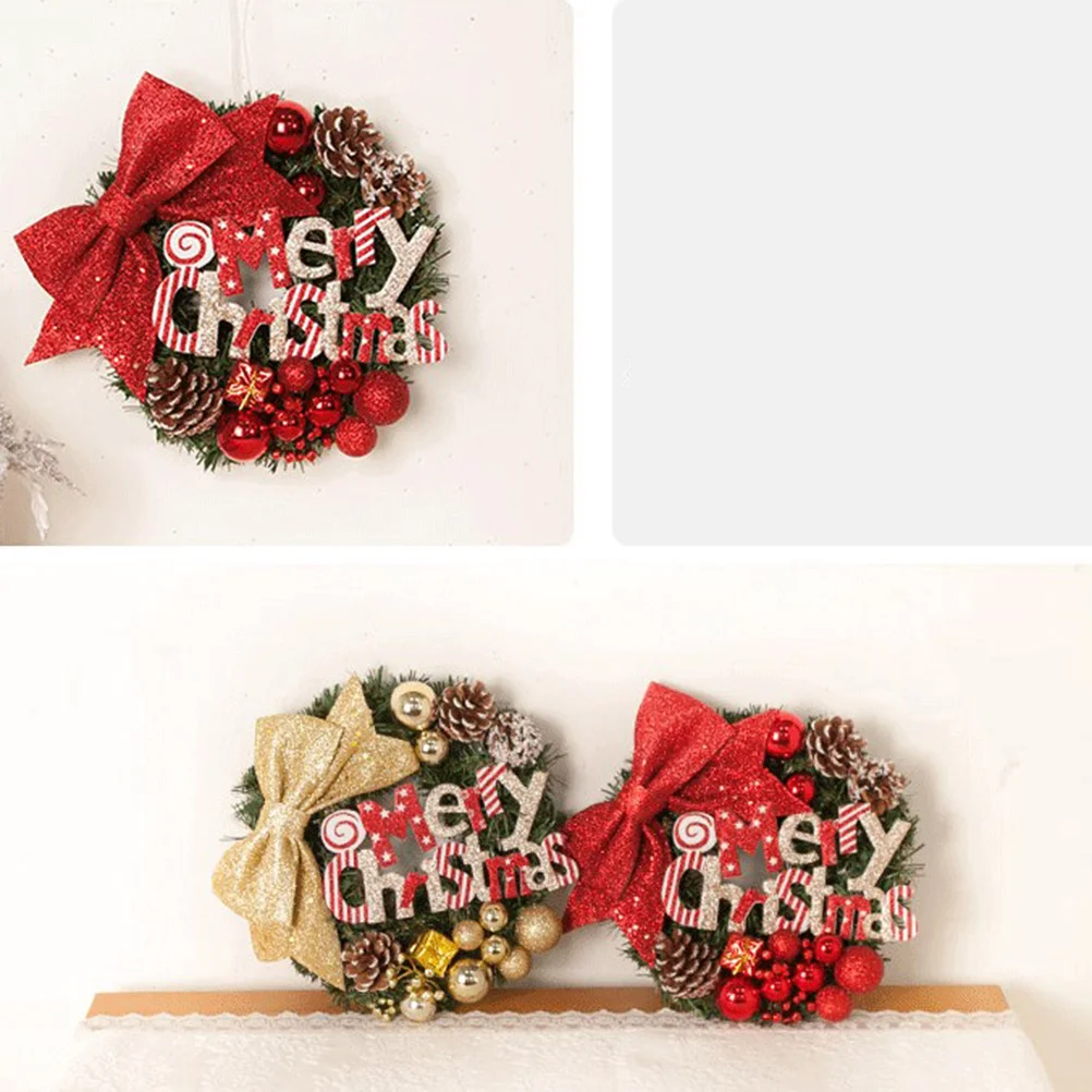 

30Cm Red Christmas Wreath Elegant Hanging Garland Indoor Outdoor Wedding Arch Fireplace Decor Festive Celebration Party Wreaths