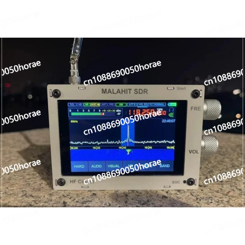 1.10D 50KHz-2GHZ Malahite Radio Malahiteam DSP SDR Receiver AM/SSB/NFM/WFM Speaker   Battery