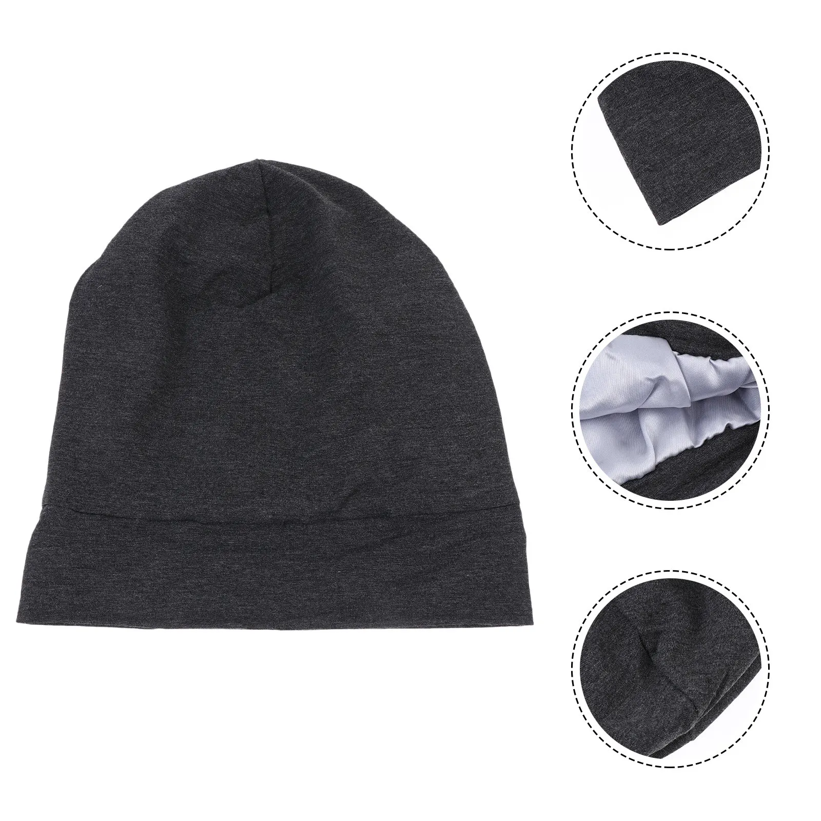 

1 шт. Мягкая дышащая шапочка для сна для женщин, широкая эластичная ночная шапочка-тюрбан, защита для волос, шапка для сна для взрослых, для макияжа и умывания