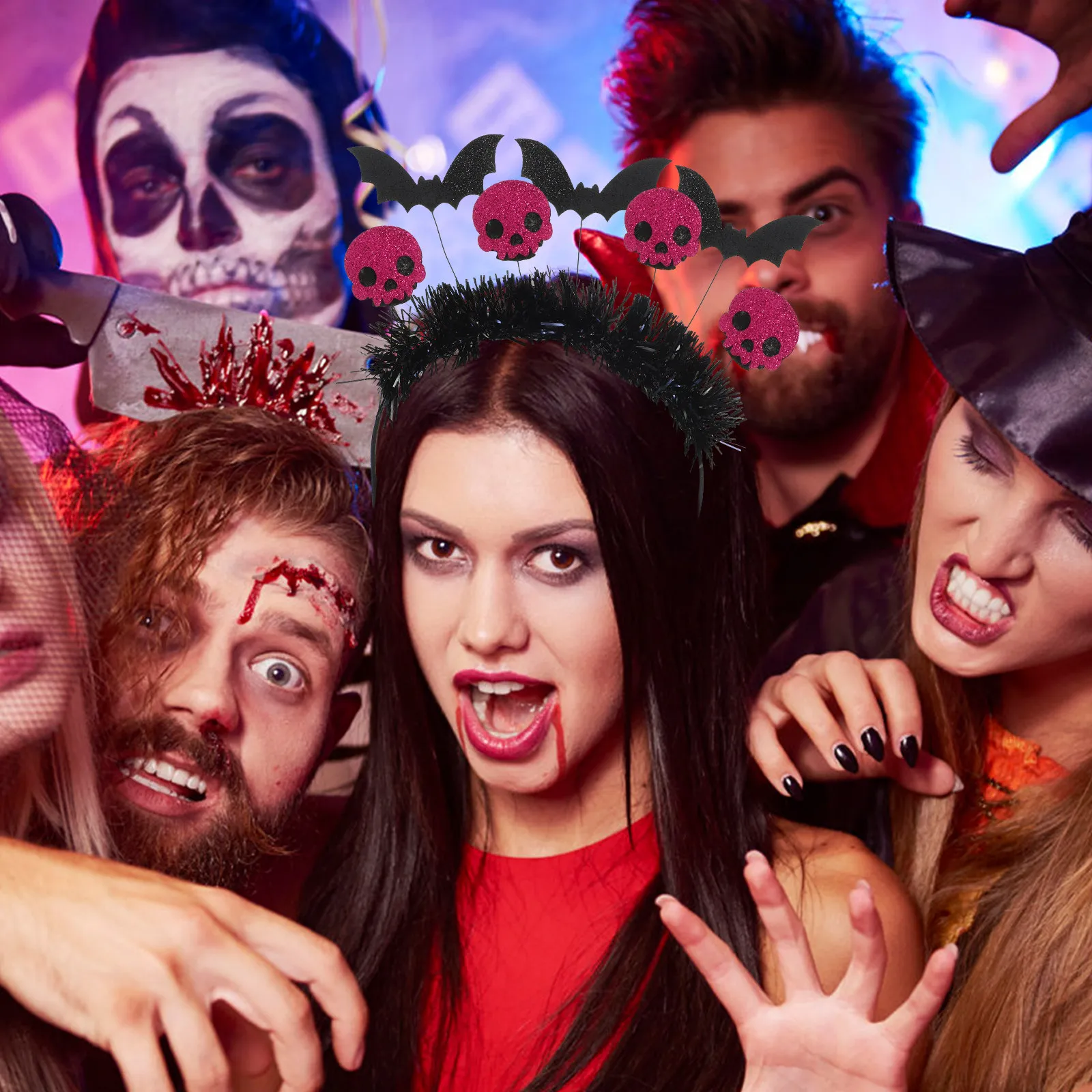 

Повязка на голову в виде летучей мыши, аксессуар для вечеринки на Хэллоуин, косплей-аксессуар для волос, повязки на голову на Хэллоуин для взрослых, костюмный декор, уникальный реквизит