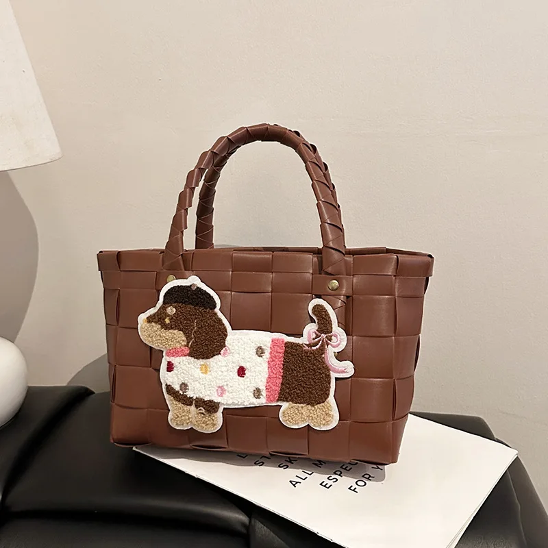 

New Woven Vegetable Basket Bag for Women, Korean Ins Holiday Style, Handmade Souvenir, Thai Hand Basket