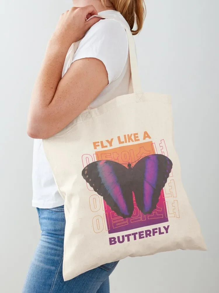 LOONA Butterfly Tote Bag Beach bag Woman shopper bag supermarket folding free delivery bags
