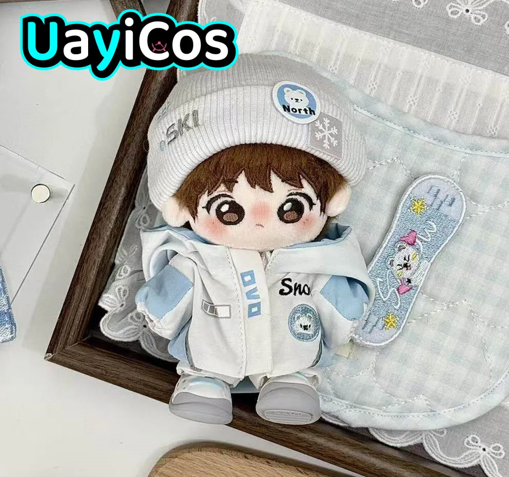 

10cm Doll Clothes Cute Snow Ski Suit Set Hat Coat Trousers Snowboard Embroidery Costume Doll Anime Game Toy Kids Gifts Cosplay