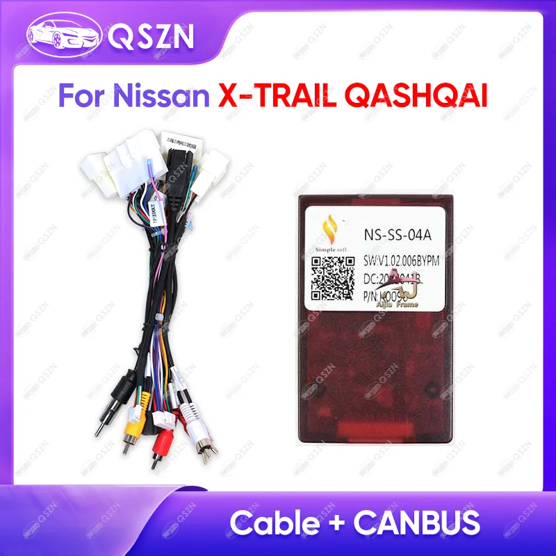 Car Radio Canbus Box Adaptor For Nissan X-TRAIL QASHQAI Teana Bluebird sylphy With Wiring Harness Power Cable Android Car Radio