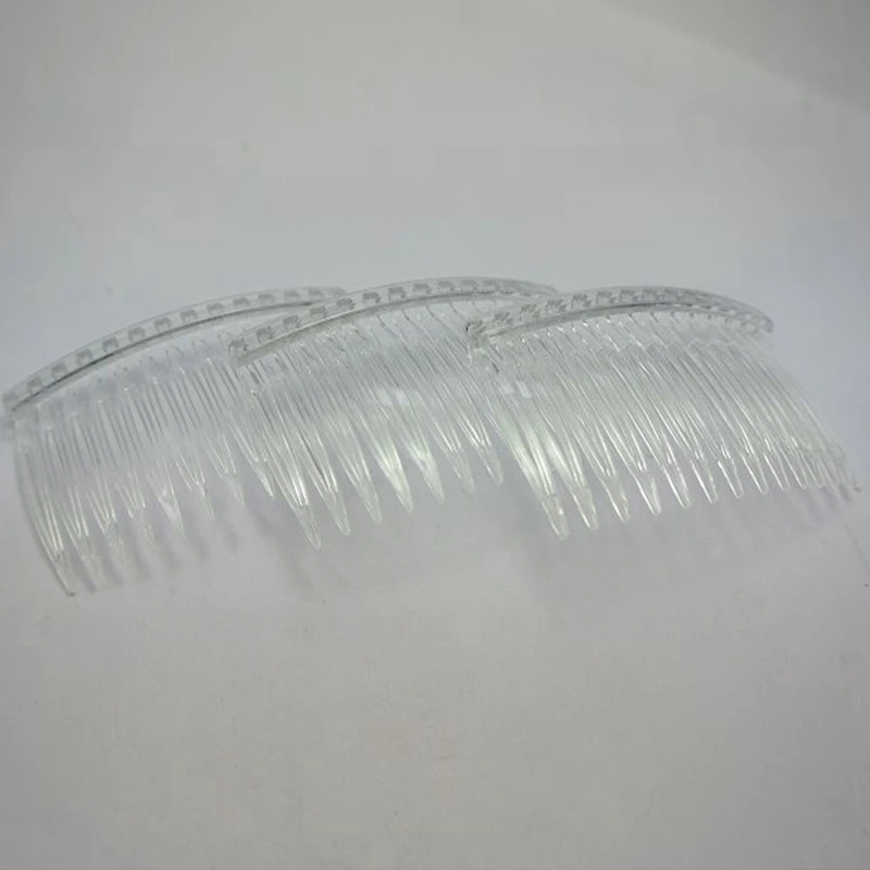 20 X Transparente Farbe Kunststoff Haar Clips Seite Kämme Pin Barrettes 70X40mm