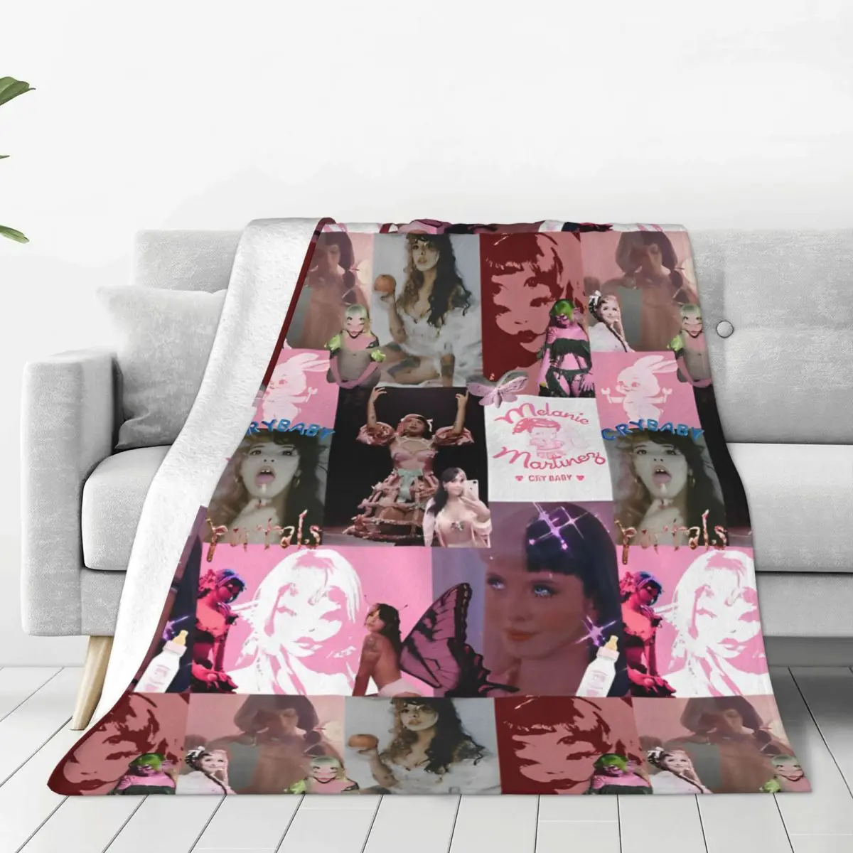 Melanie Martinez Fleece Throw Blanket Music Singer Blanket for Bed Car Warm Bedding Throws
