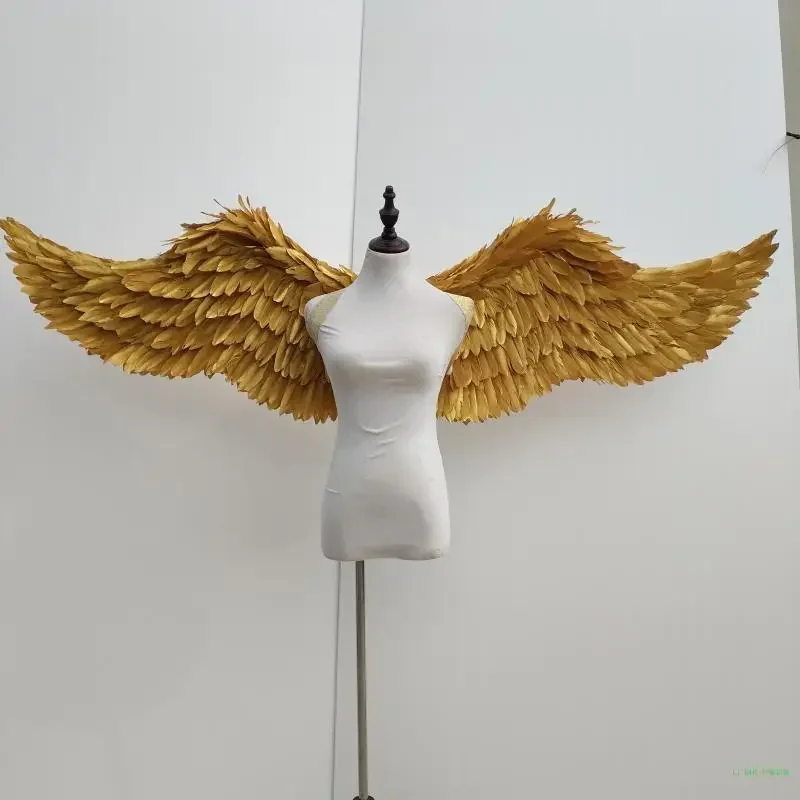 

New Model Walking Show Stage Performance Gold Large Feather Wings Prop Cosplay Props Party Birthday Wedding Festival