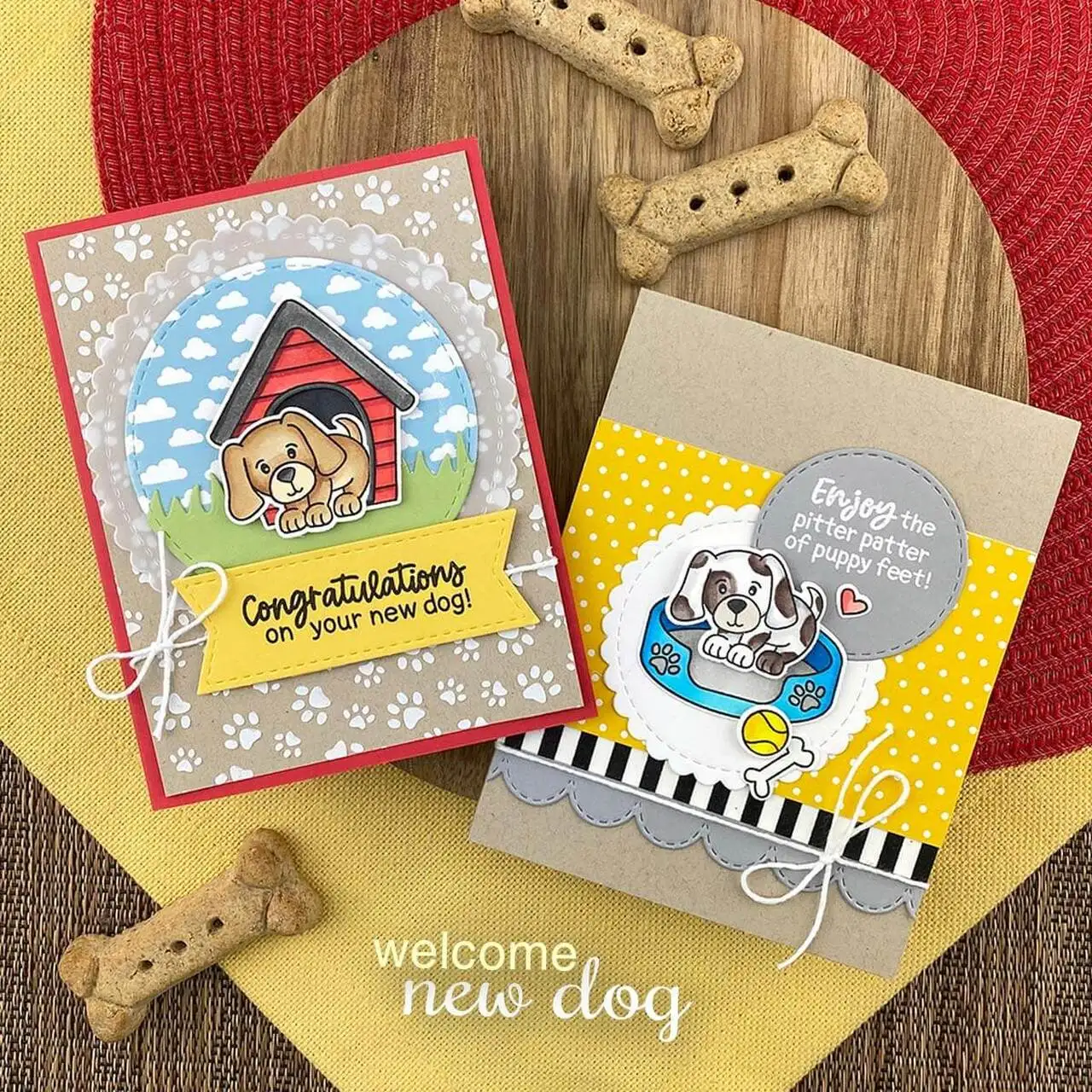 2022 New Arrivals Clear Stamps and Cutting Dies for Scrapbooking Paper Making Dog House Enjoy Embossing Frames Card Crafts