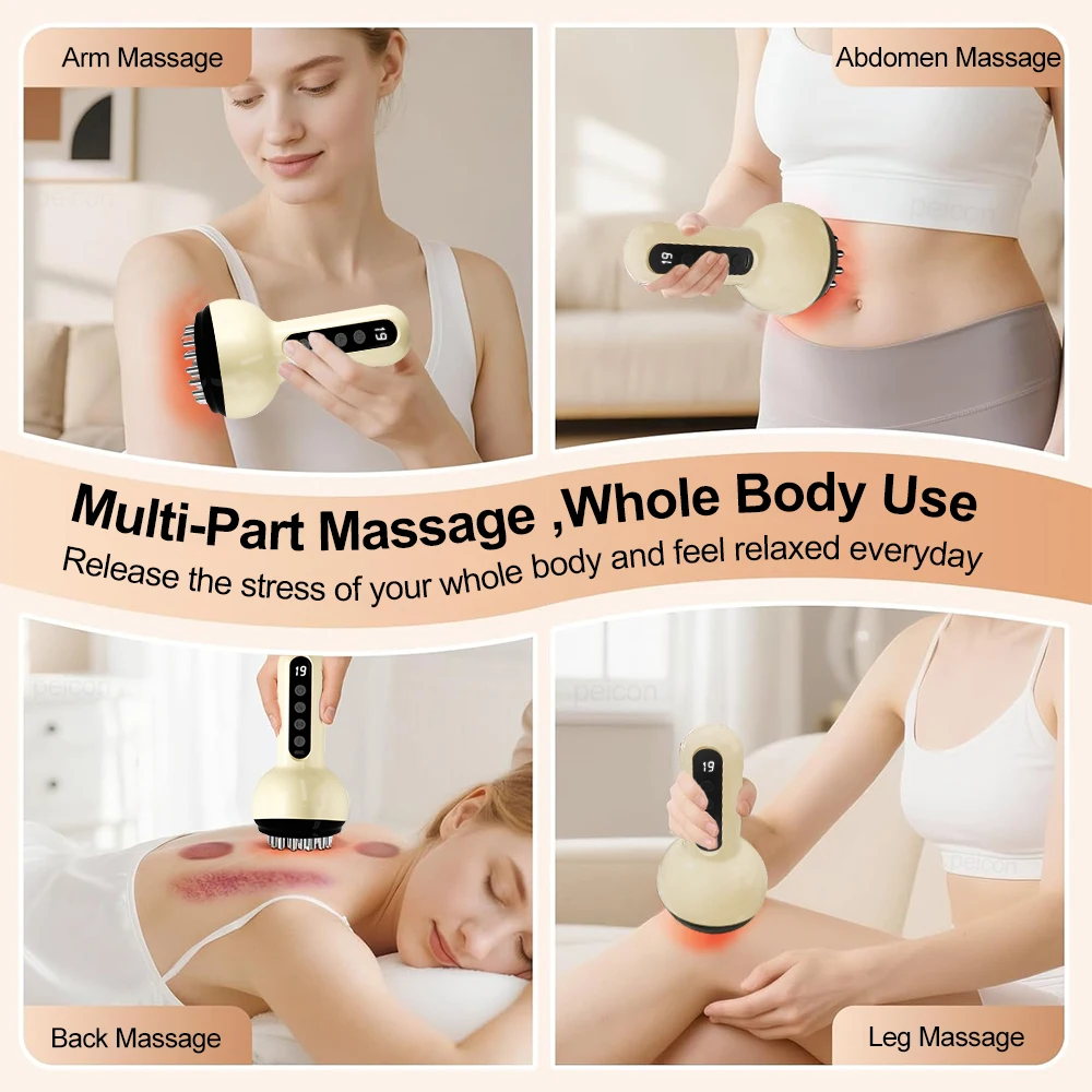 Electric Multifunctional Meridian Dredging and Scraping Device Cupping Massager Wireless Guasha Massager Body Shaping  ﻿ - Image 6