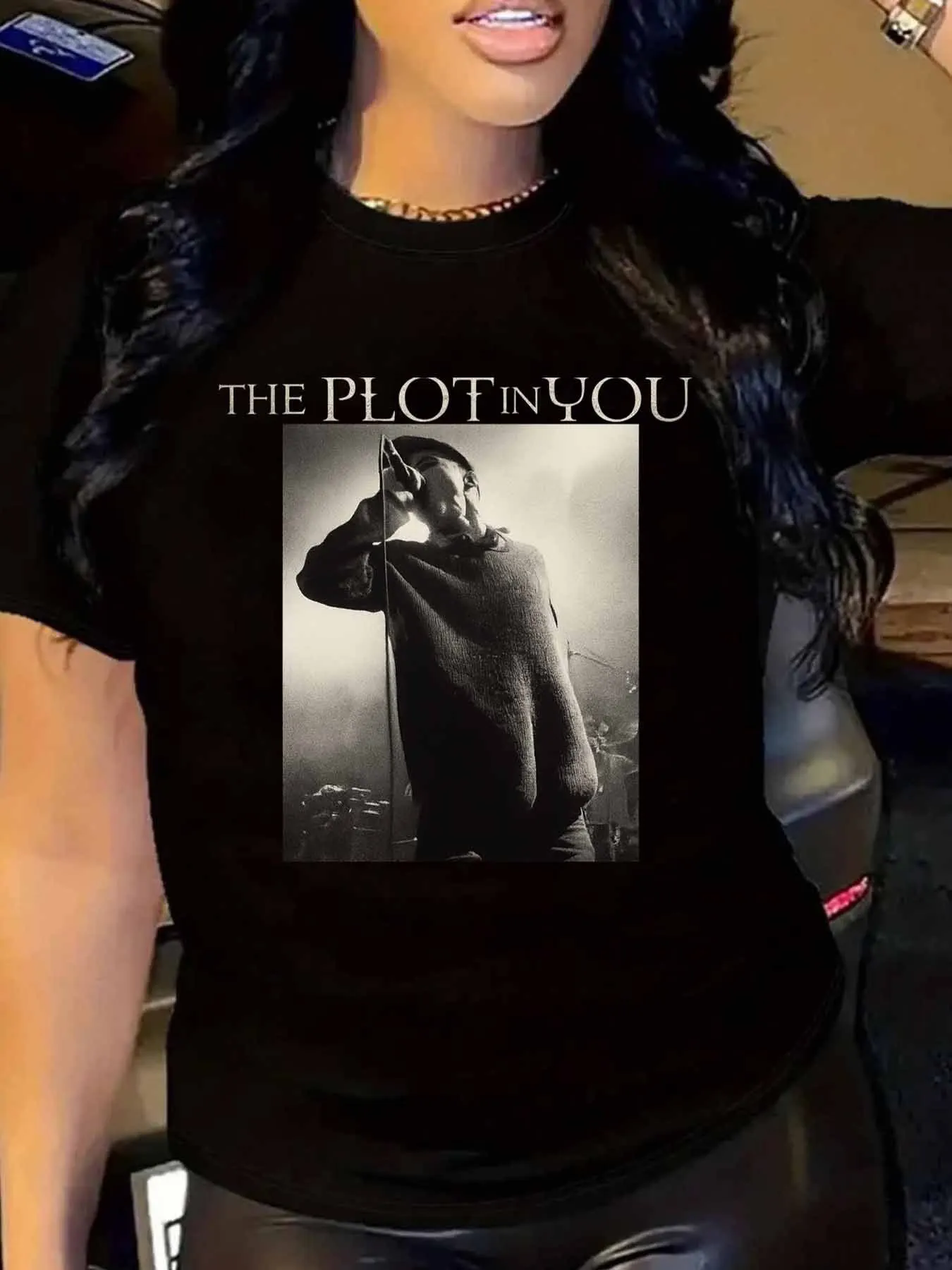 

【WY10791】Женская футболка больших размеров с круглым вырезом и короткими рукавами, эластичными полурукавами и модными принтами