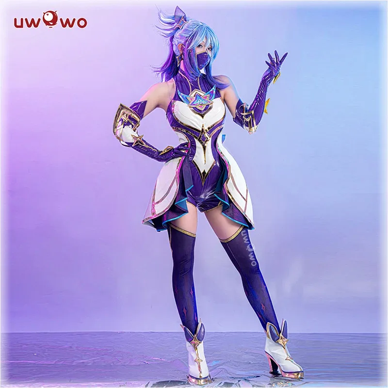 

Zizi 2025 LAST BATCH UWOWO Star Guardian Game League of Legends/LOL SG Akali Косплей Костюм на Хэллоуин K/DA
