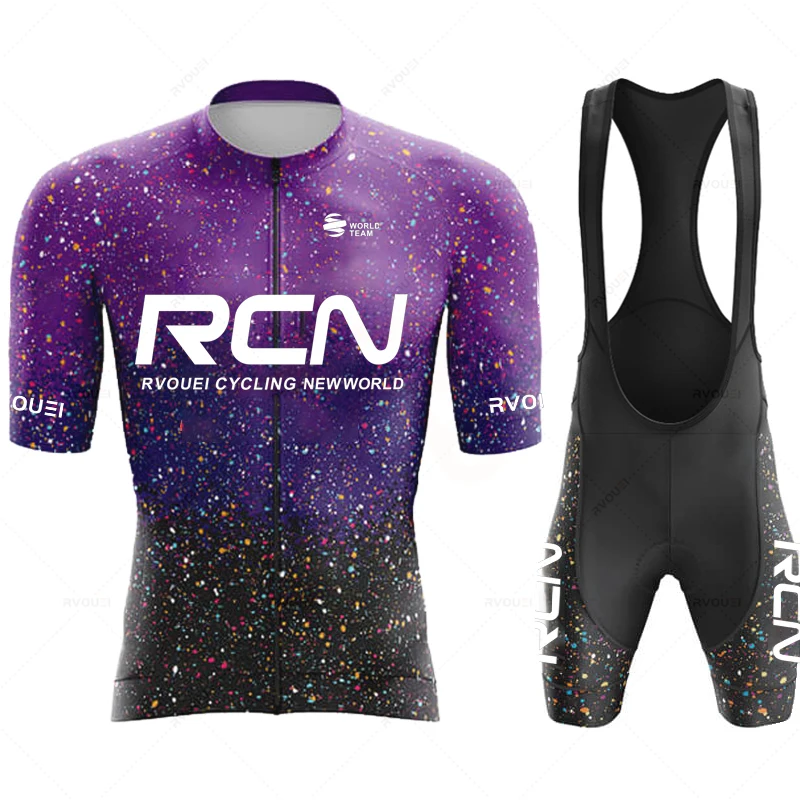 Sommer-Radtrikot-Sets für Herren MTB Fahrradbekleidung Rvouei Rennrad-Kleidung Outdoor Schnelltrocknende Ropa Maillot Ciclismo