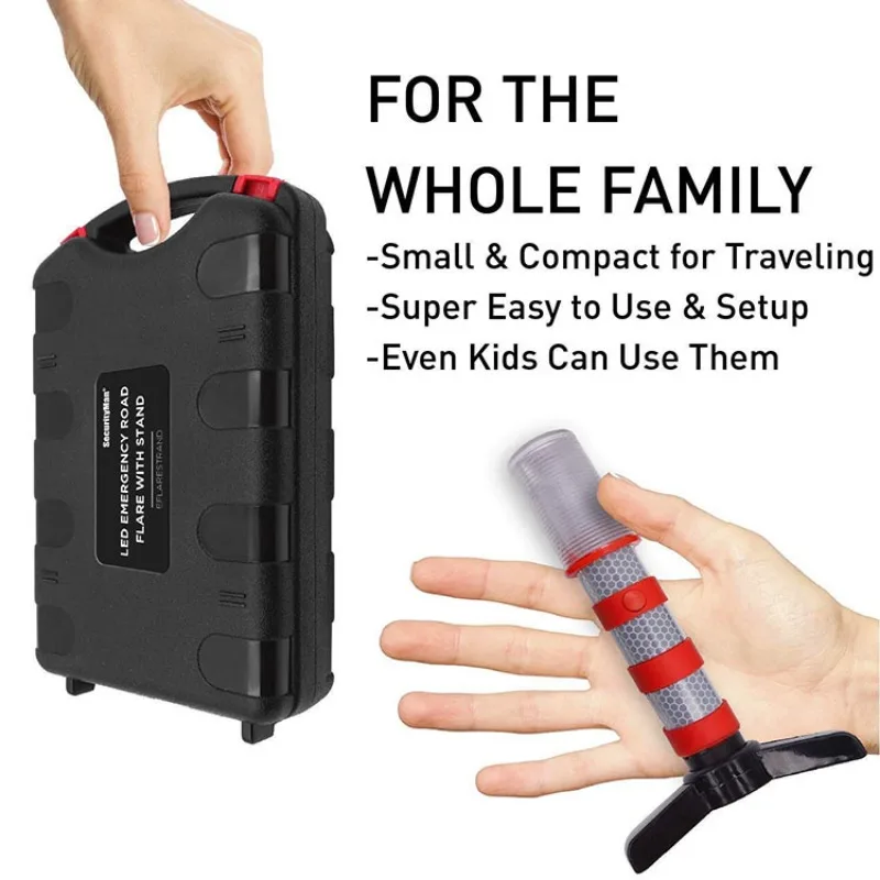 2 قطعة ضوء تحذير مصباح يدوي مغناطيسي الطوارئ على جانب الطريق مشاعل تلسكوبي باتون منارة السلامة ضوء إحترافي مصابيح تنبيه الإشارة