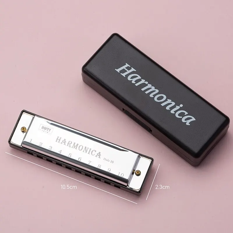 10 Lỗ Harmonica Miệng Organ Câu Đố nhạc cụ người mới bắt đầu giảng dạy chơi Quà tặng đồng lõi nhựa Harmonica Harp