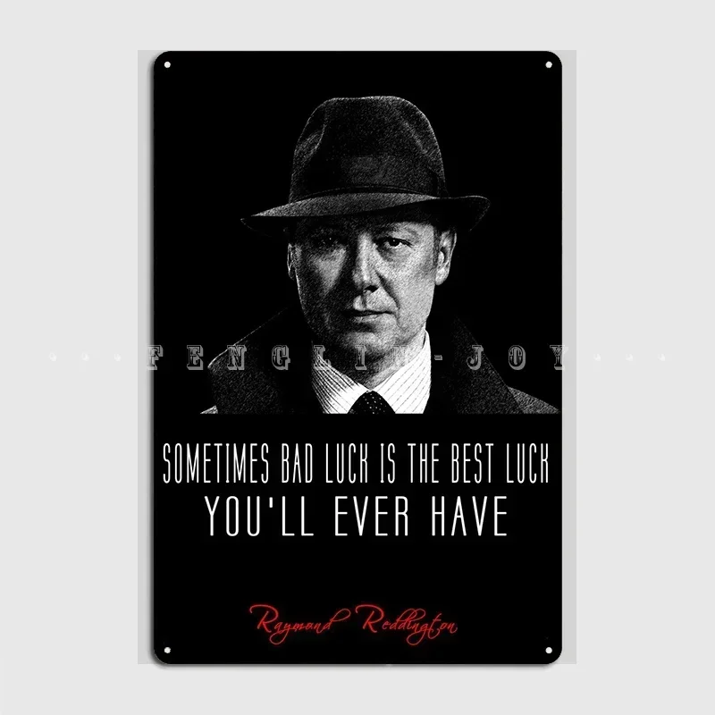 Raymond Red Reddington Metal Sign Cinema Living Room Kitchen Printing Wall Plaque Raymond Red Tin Sign Posters