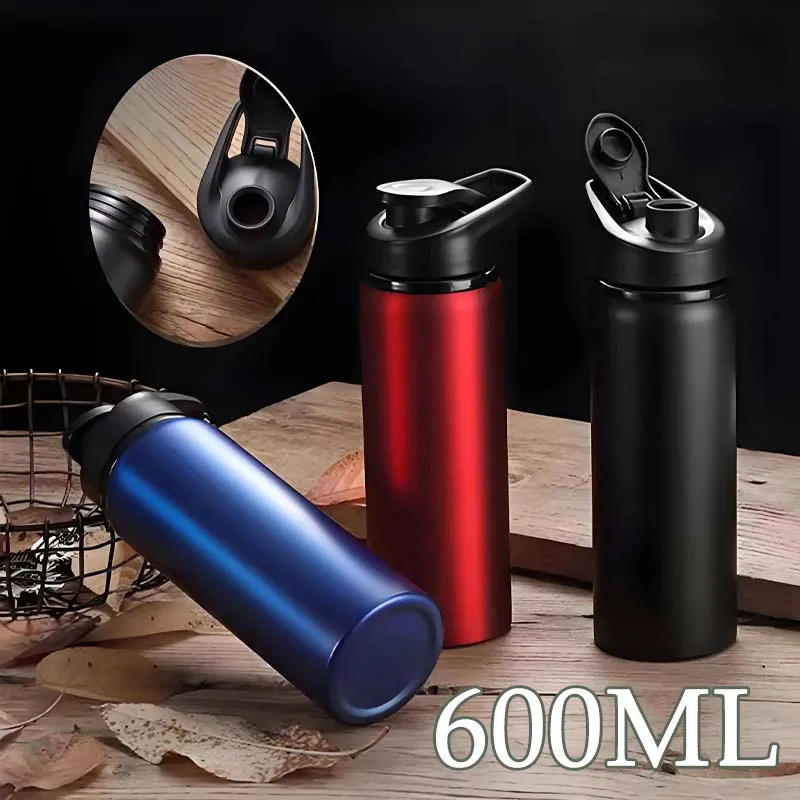 

1-3PCS Stylish Portable Stainless Steel Sports Water Bottle Leisure Bike Riding Drinking Water Bottle Outdoor Sport Travel Cup