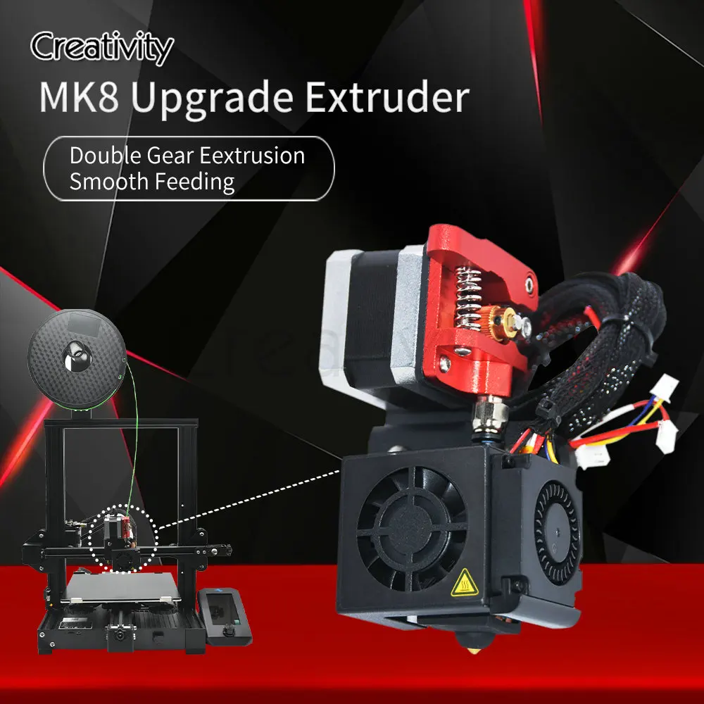 New Upgrade MK8 Direct Drive Extruder Kit All Metal Hotend 42-40 Stepper Motor for Ender-3 /Ender 3 V2/Ender3 Pro/3S/CR-10 CR10S