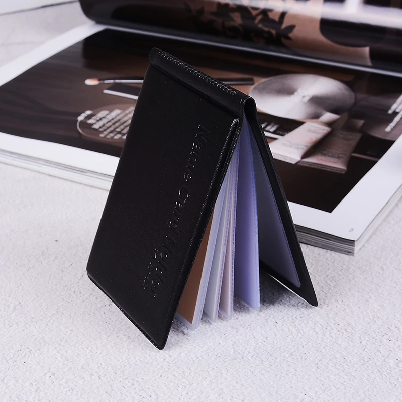 Imagem -02 - Leather 40 Cards id Credit Card Holder Book Case Keeper Organizer Business Vintage Bolsa Passport Credit Card Case 1pc pu