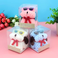 Microfiber Towel for Wedding Gifts, Creative Dog Shape, Cake Towel, New Washcloth, Size 20*20 cm, 10 PCs/Lot