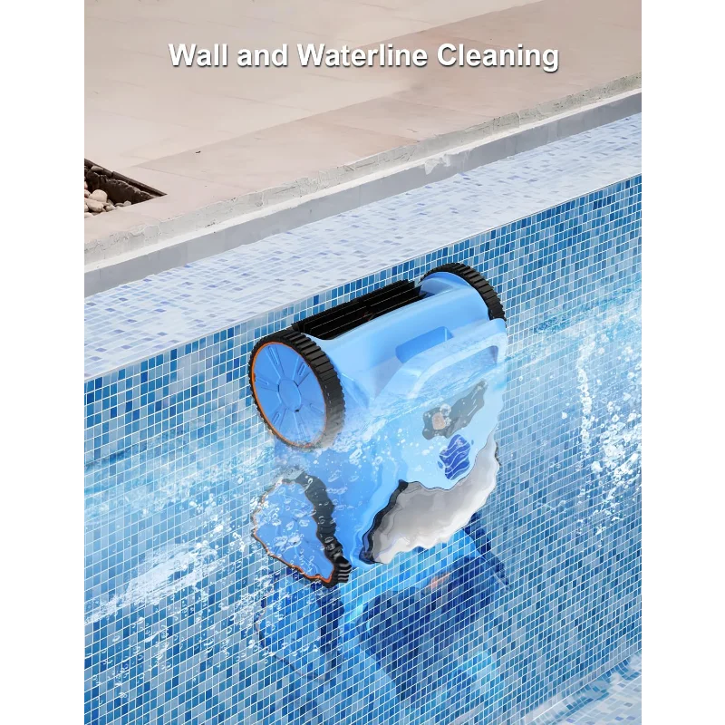 무선 로봇 청소기, 최대 2100평방피트까지 사용 가능한 수영장 진공 청소기, 최대 180분 사용 가능한 수영장 로봇 청소기