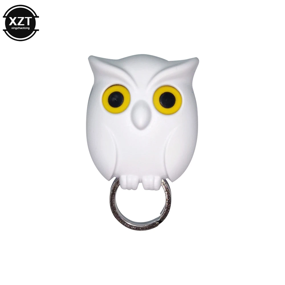 1 Pcs Owl Key Holder Free Punching Viscose Wall Hanging Finishing Storage Hook Magnet Wall Rack Mount Hook Organizer Tools